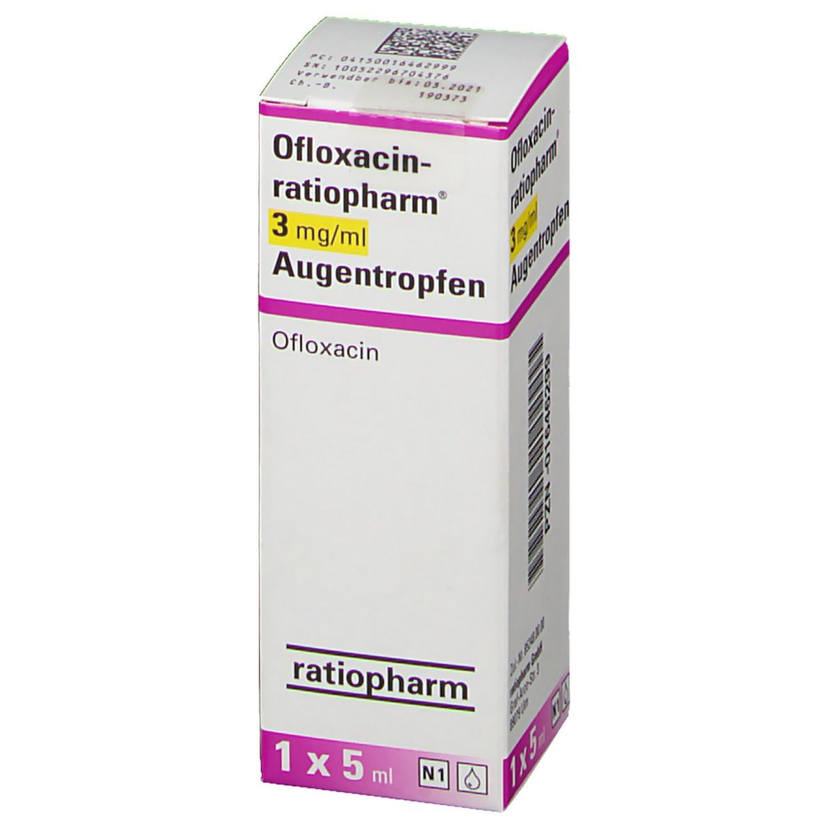 Ofloxacin德国版奥复星氧氟沙星滴眼液,德速查信息,第1张