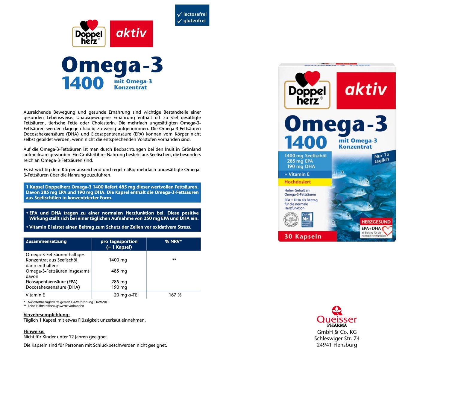 双心深海鱼油omega-3软胶囊