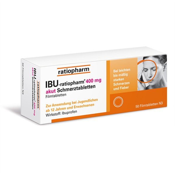 IBU RATIOPHARM 400MG AKUT Ratiopharm布洛芬急性消炎止疼片400毫克 PZN:00266011,第1张 IBU RATIOPHARM 400MG AKUT Ratiopharm布洛芬急性消炎止疼片400毫克 PZN:00266011,德国代购,第1张
