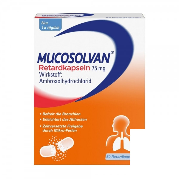 MUCOSOLVAN RETARDKAP 75MG沐舒坦祛痰止咳缓释胶囊 PZN:00057879,第1张 MUCOSOLVAN RETARDKAP 75MG沐舒坦祛痰止咳缓释胶囊 PZN:00057879,德国代购,第1张
