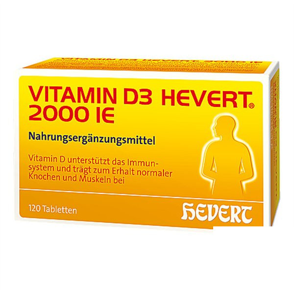 HEVERT 赫菲维生素D3 2000IE膳食补充剂 VITAMIN D3 HEVERT 2000 IE PZN:11295441,第1张 HEVERT 赫菲维生素D3 2000IE膳食补充剂 VITAMIN D3 HEVERT 2000 IE PZN:11295441,德国代购,第1张